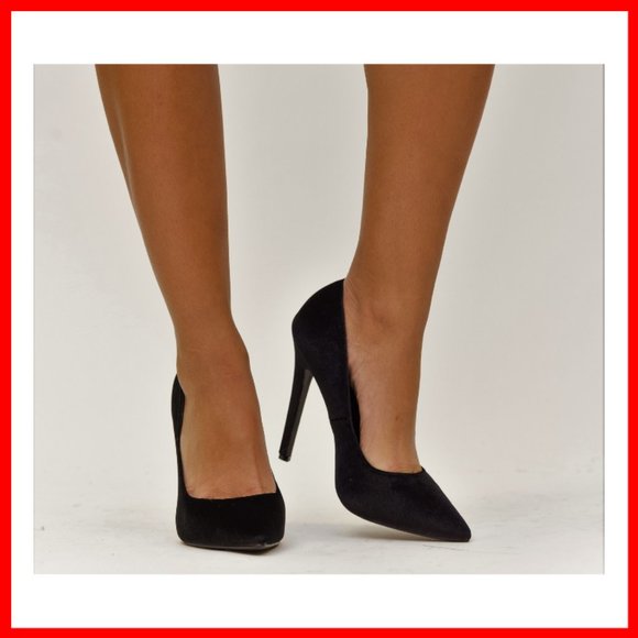 NWT Velvet Heels Pumps Black - Picture 2 of 3